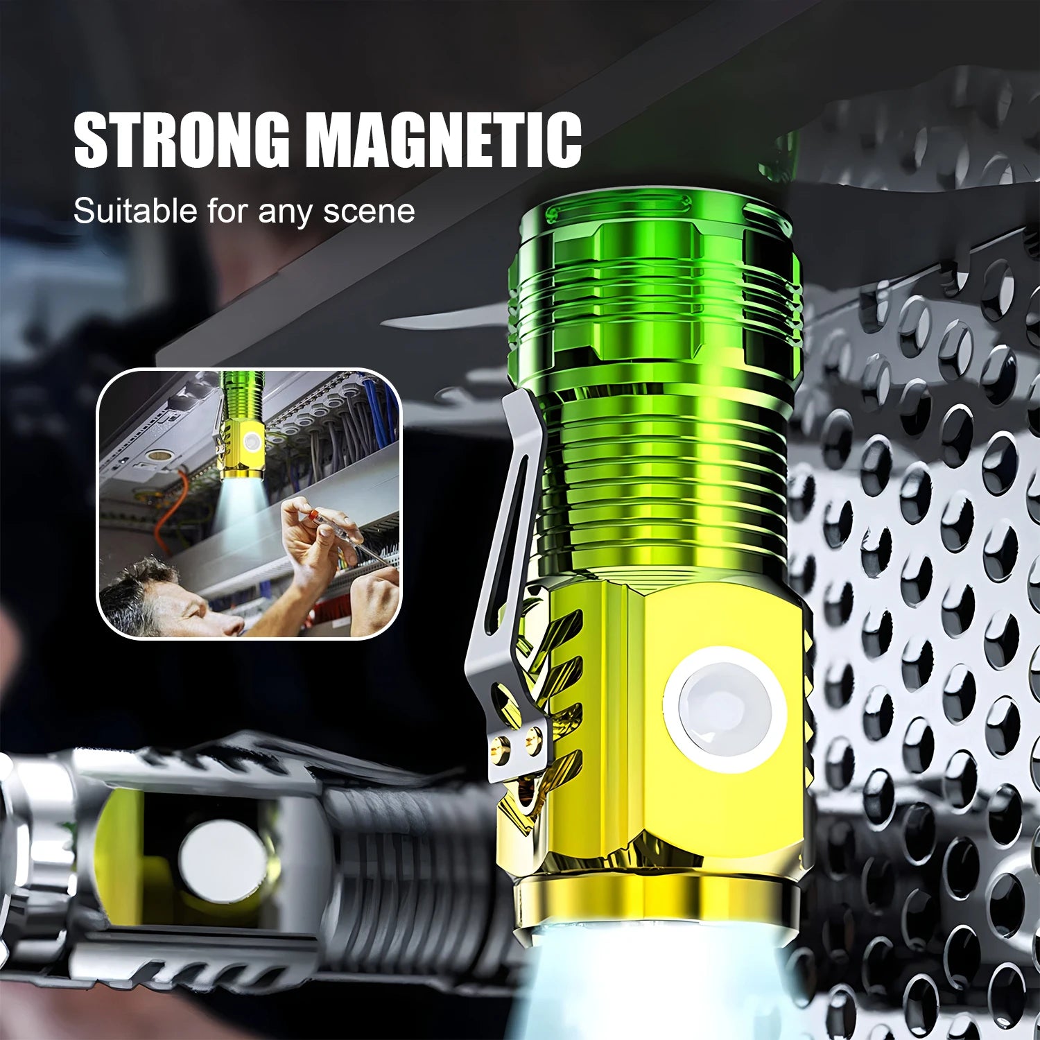 KDULIT Mini Rechargeable LED Flashlight – Waterproof Pen Clip Torch