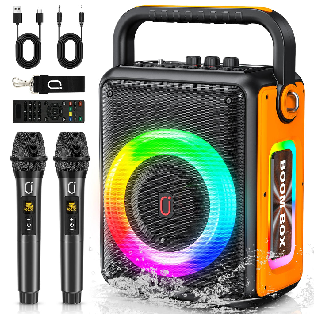 Fanfun S65 Portable Bluetooth Karaoke Speaker 2 Wireless Microphone