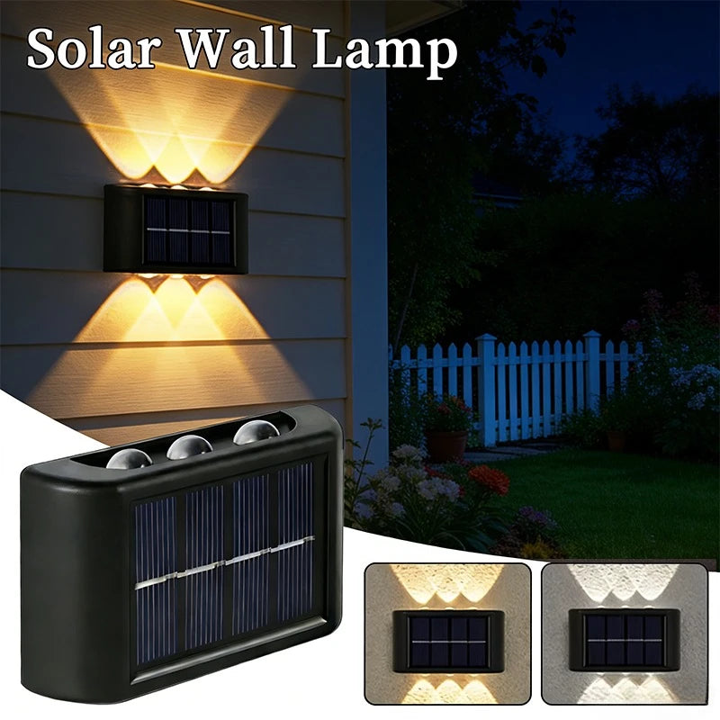 Up Down Solar Wall Washer Light Outdoor LED Garden Lamp Waterproof Zpaxo