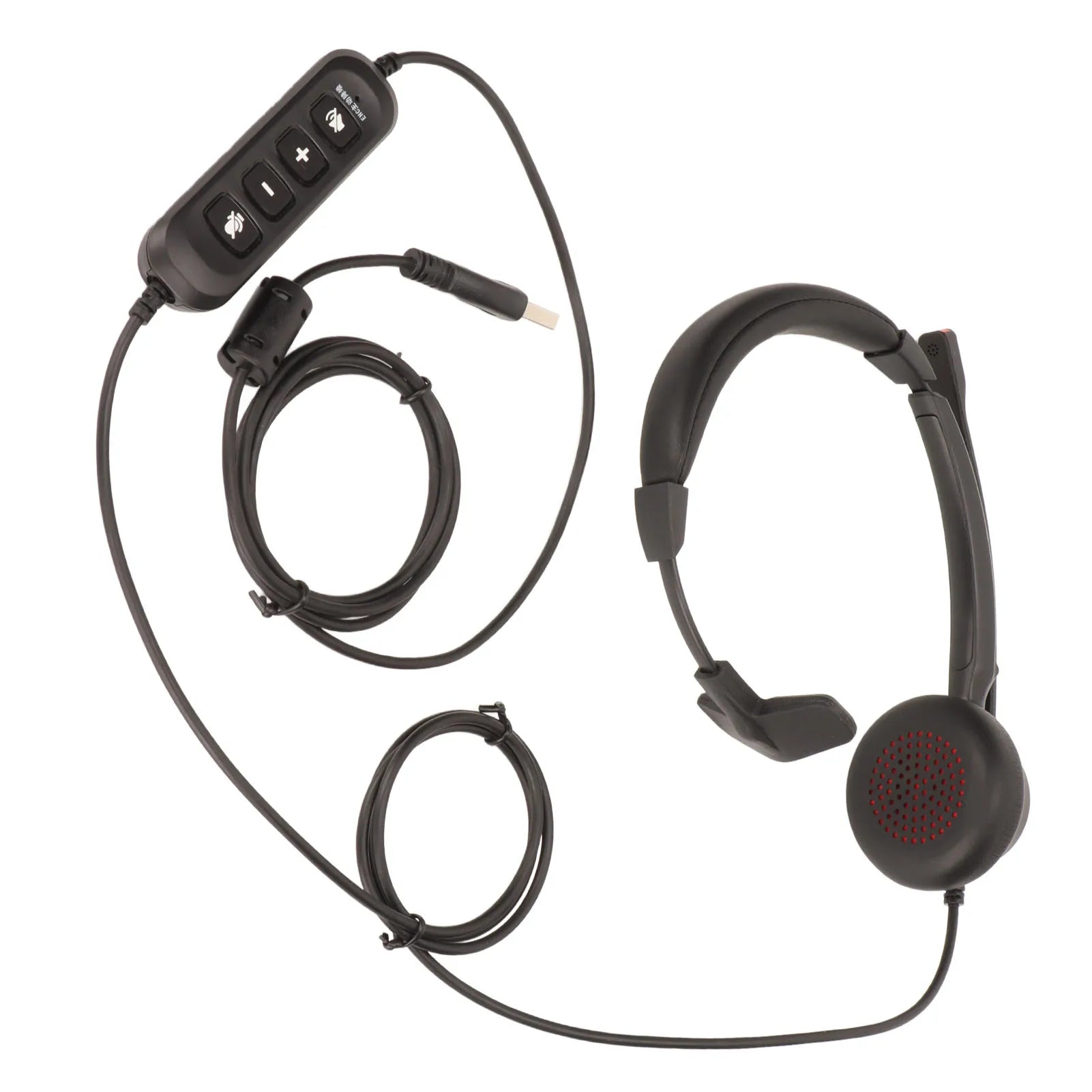Call Center Headset ENC Active Noise Cancellation USB Business Single