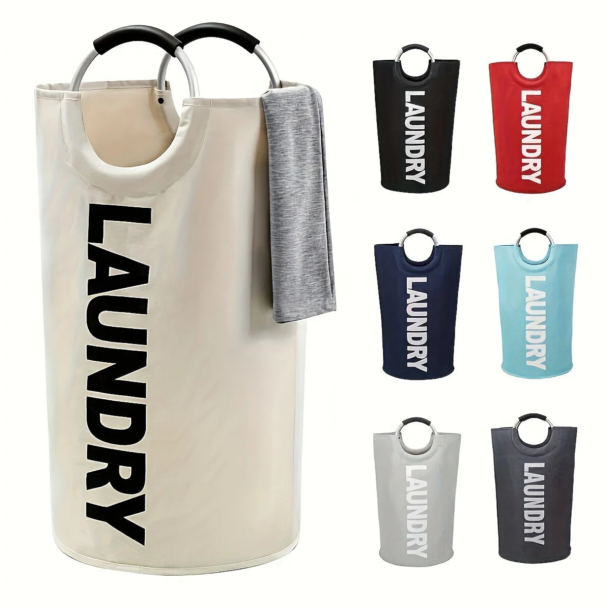 Extra-Large Waterproof Laundry Basket with Padded Handle - Foldable, Multi-Purpose Storage for Bathroom, Laundry Room, Balcony Zpaxo