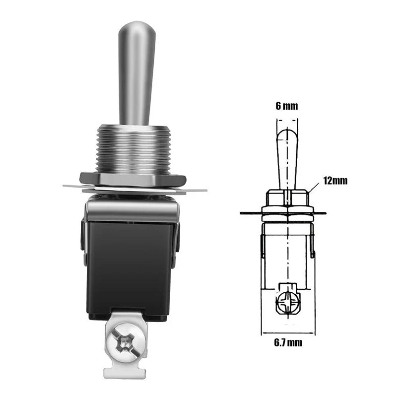 E-TEN1021 Off Switch Miniature Small SPST Toggle Heavy Duty