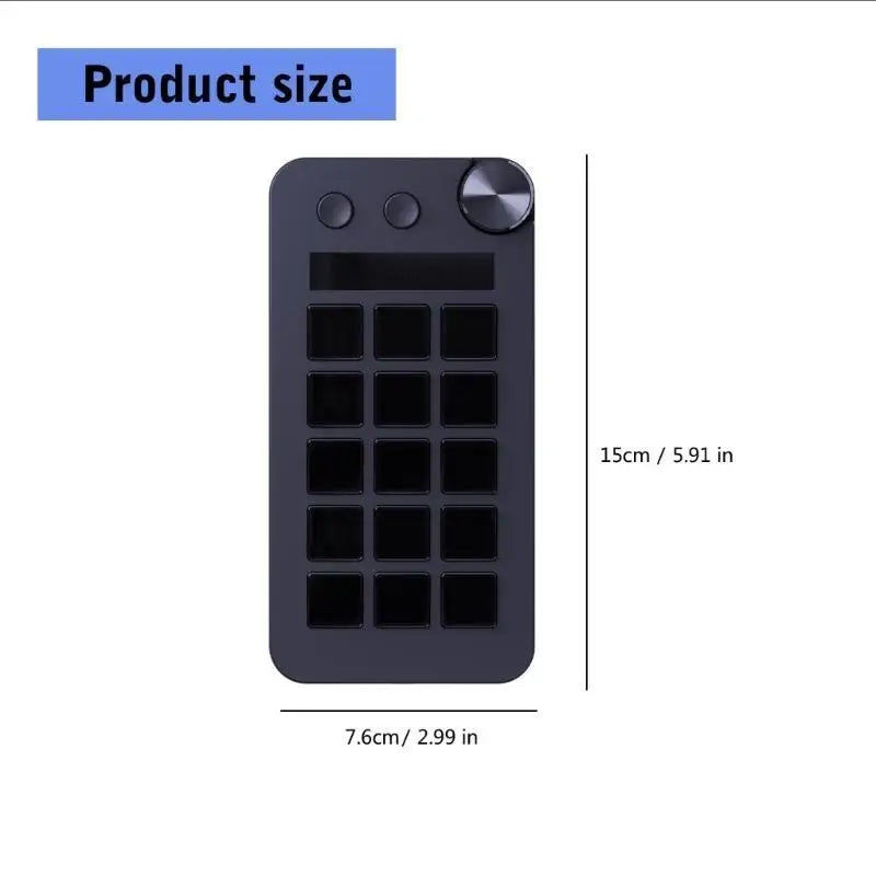 652F LCD Button 15Keys Live Content Creation Controller Streamdeck Zpaxo