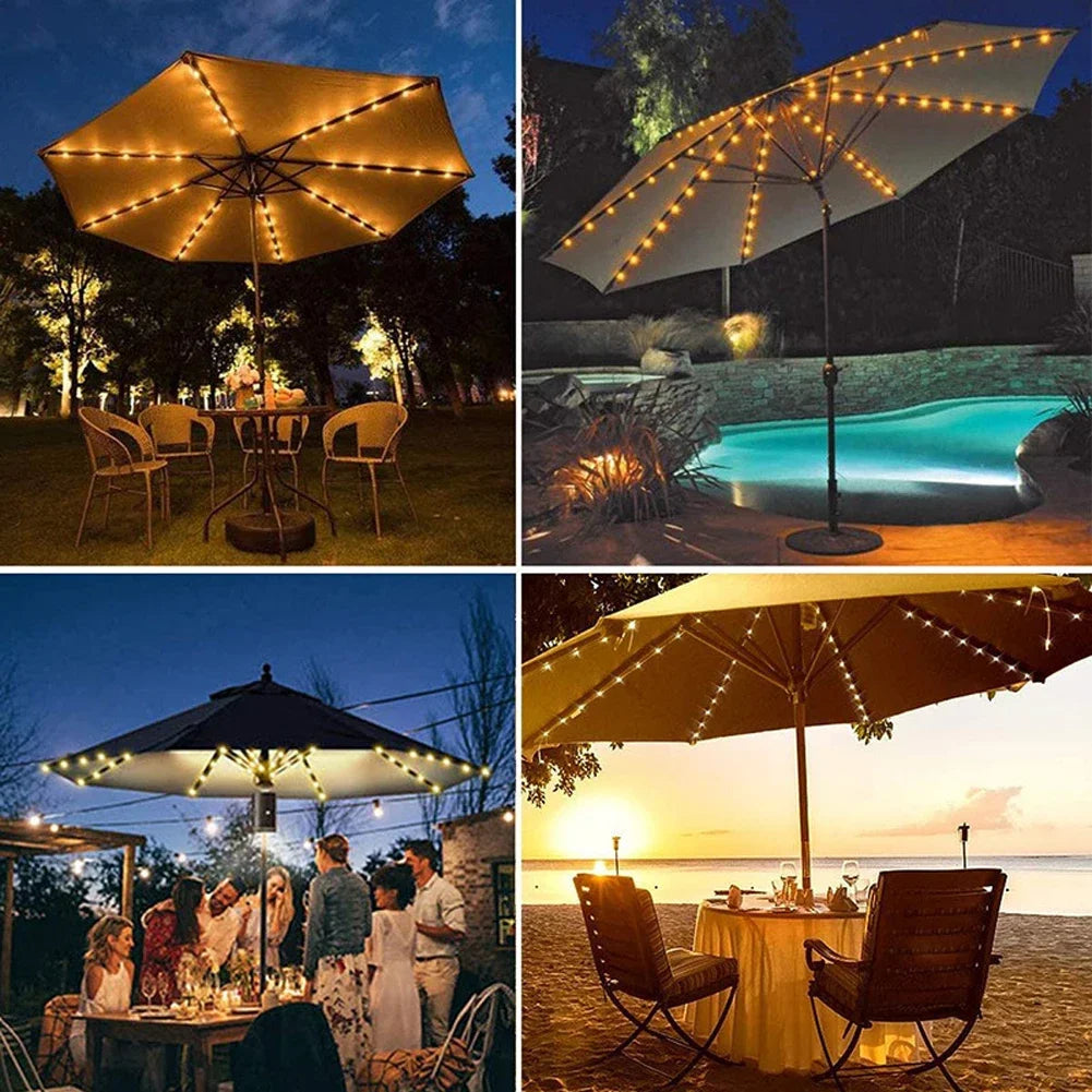 Solar Mason Jar Lights Glass Bottle Cap LED Fairy String Outdoor Zpaxo