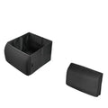 30L Large Capacity Foldable Car Storage Organizer 2-in-1 Pillow Car Lumbar Cushion Portable Rectangle Shape Storage Box Zpaxo Black-Lidless