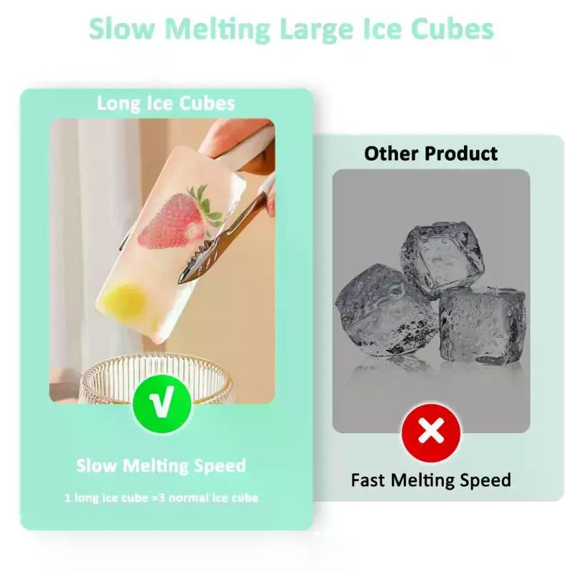 Food Storage Mold Giant Silicone Freezer Trays Lid 4-Cubes Zpaxo