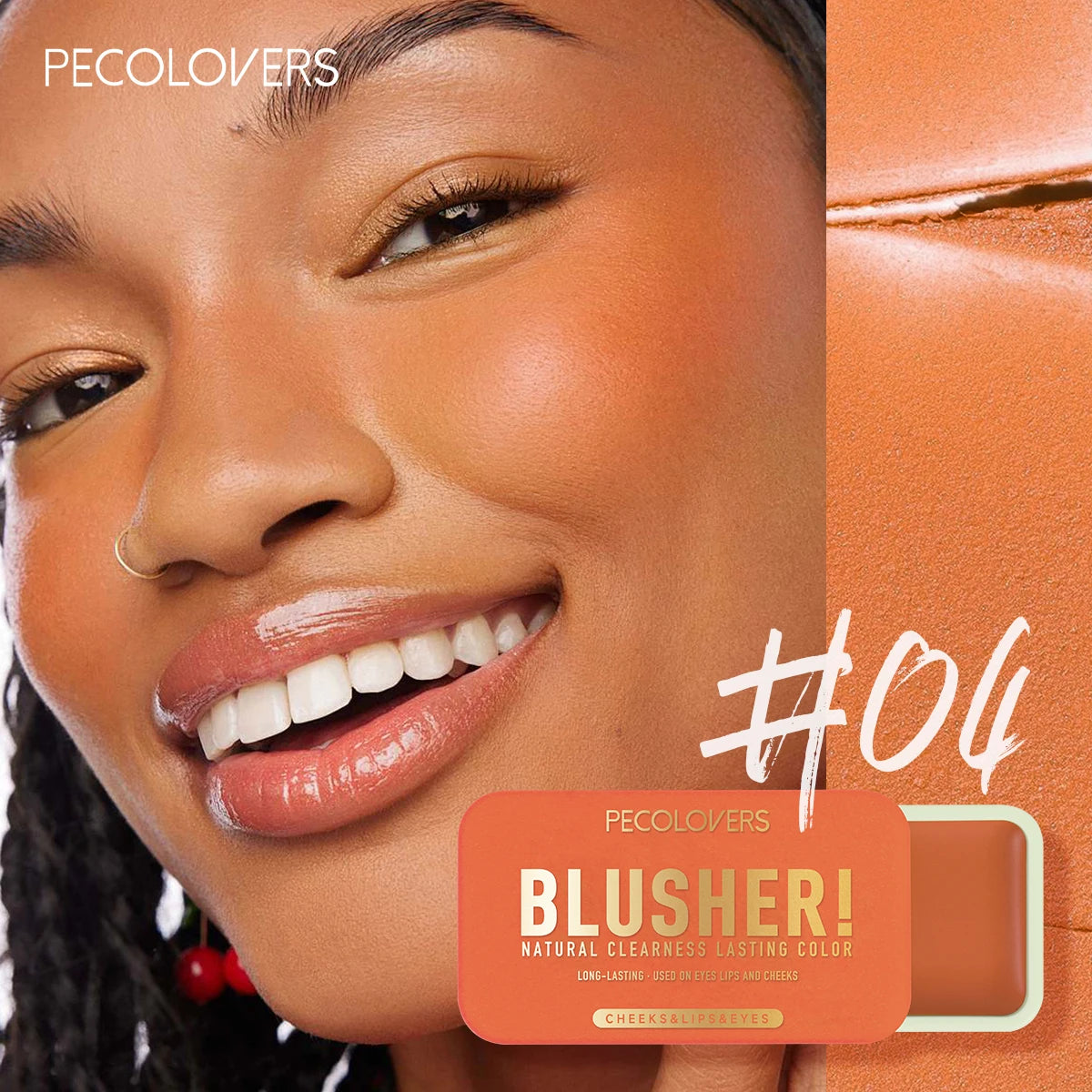 Push-pull Blush Face Coloring Blush Cosmetics Waterproof Blush Cream Long-lasting Waterproof Makeup Cheek Natural Blush Makeup Zpaxo 04