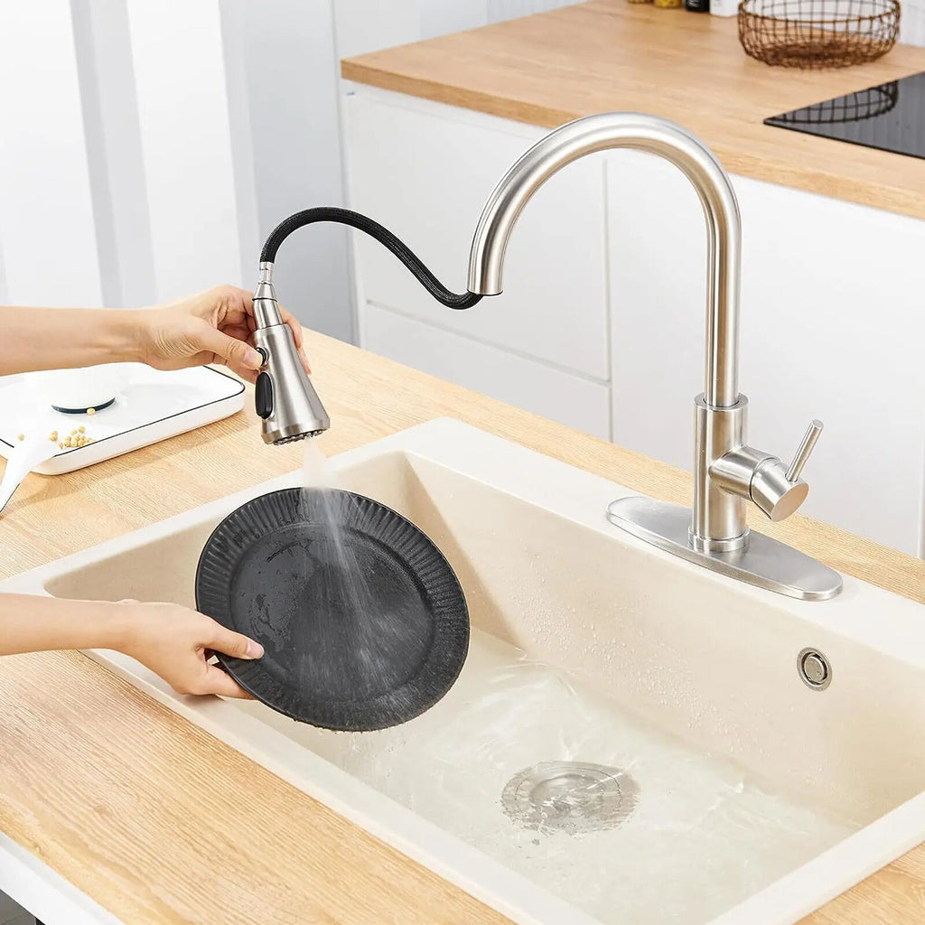 1 2 Connection Kitchen Pull Out Faucet Sprayer Nozzle 3 Modes ABS