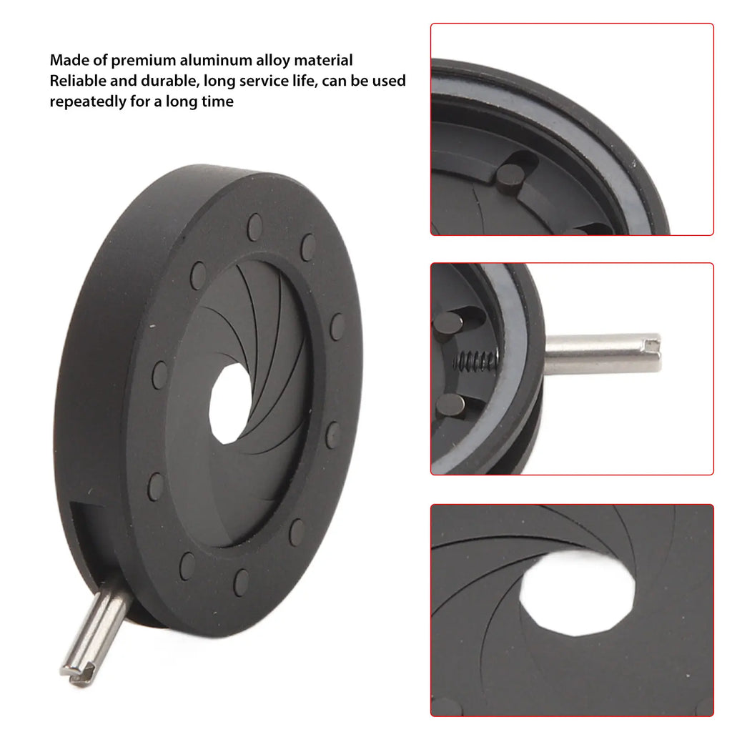 Aperture Diaphragm Adapter 10 Blade Aluminum Alloy Optical Diaphragm Manual Adjustable Easy Installation for Microscope