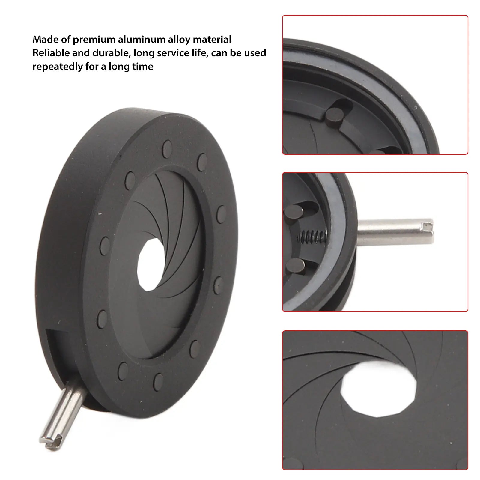 Aperture Diaphragm Adapter 10 Blade Aluminum Alloy Optical Diaphragm Manual Adjustable Easy Installation for Microscope