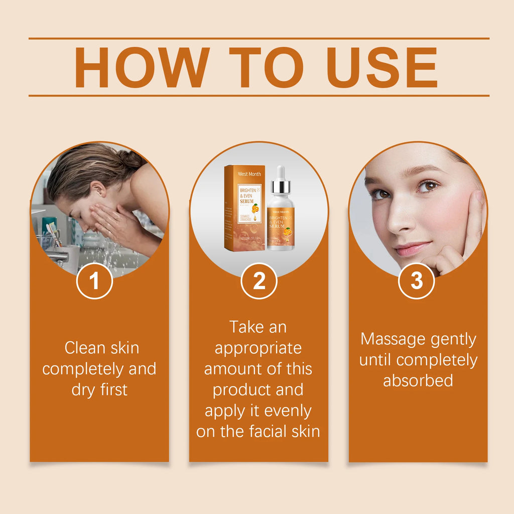 West Month Vitamin C Brightening Serum Reduce Melanin Brighten Even Zpaxo