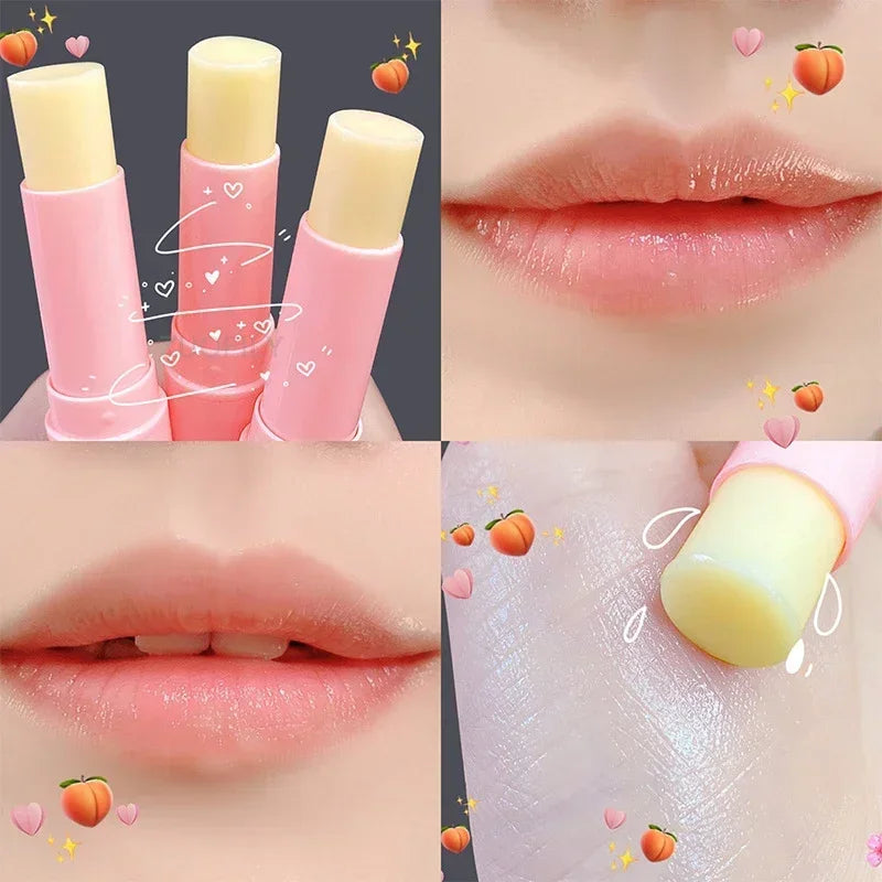 Colorless Vitality Color Lip Balm Change Lipstick Peach Girl Moisturizing Long Lasting Lip Gloss Makeup Care Repair Lip Mask Zpaxo