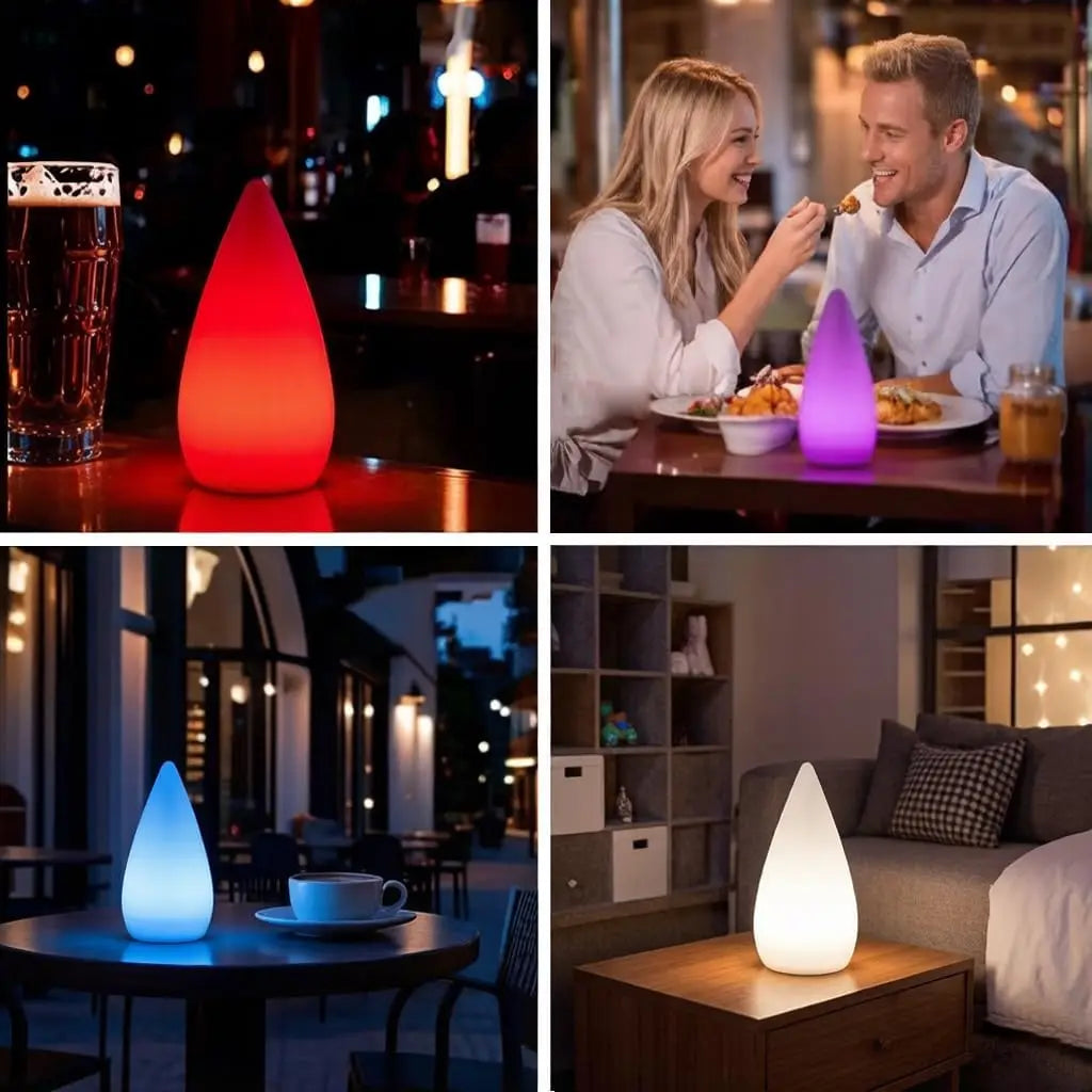 POCKETMAN Teardrop RGB Night Light – 16 Colors, Dimmable, USB-C