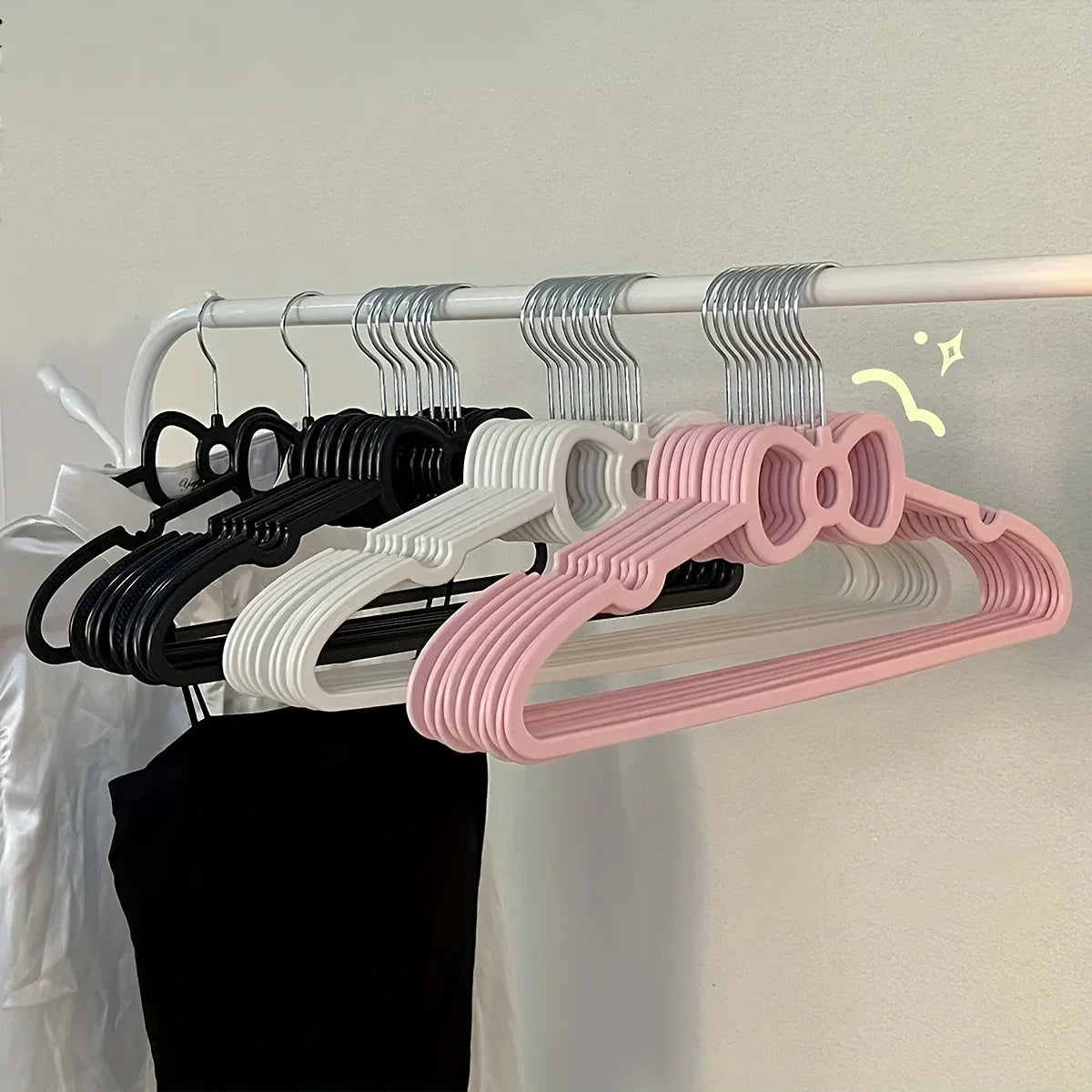 10 20 Butterfly Plush Hanger Bow Plastic Anti Slip Home Use Non