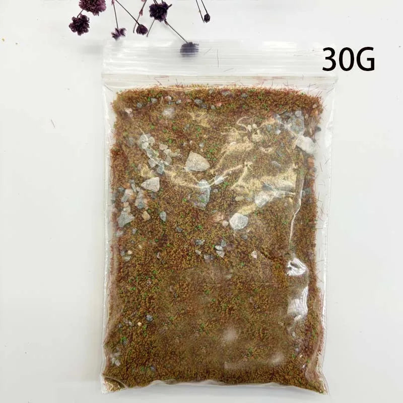 30G Static Grass Terrain Powder – HO N Scale Diorama Model Diorama Terrain Powder Zpaxo Brown