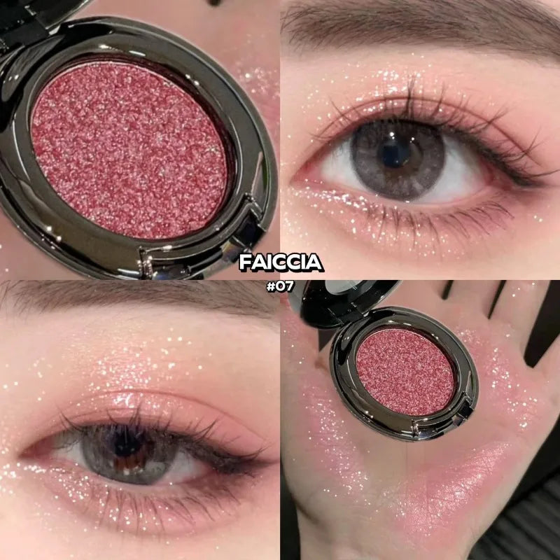 Metallic Glitter Eyeshadow Cream Chameleon Butterfly Green Shimmer Zpaxo 07