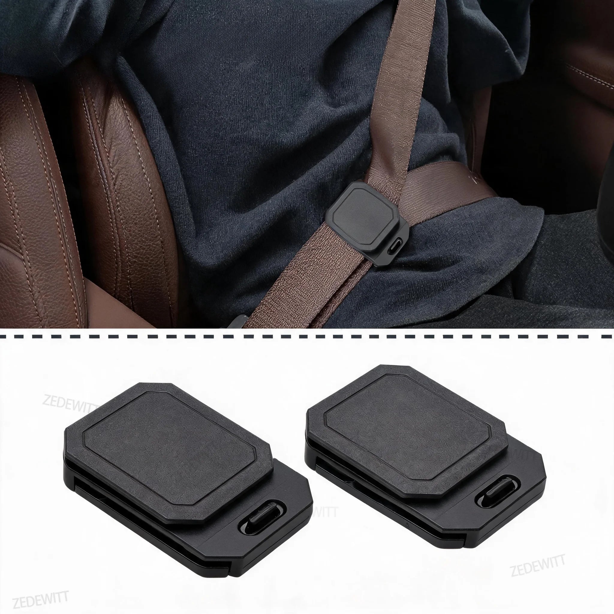 Anti-Slip Seatbelt Adjuster Clip – Shoulder & Neck Comfort