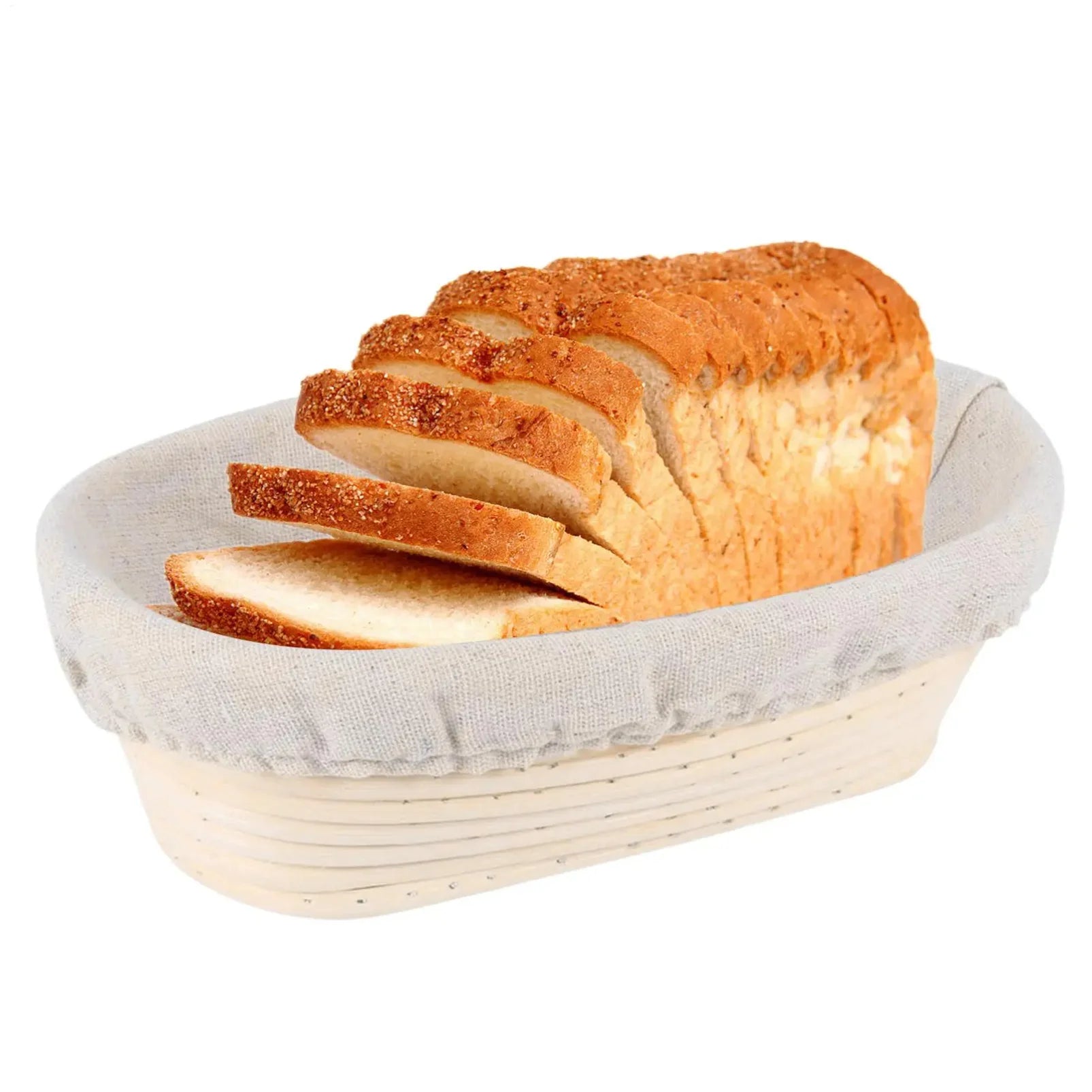 Dough Baking Bowl Oval Bread Proofing Bread Proofing Basket Handmade Rattan Basket And Liners For Home Kitchen Baking Zpaxo