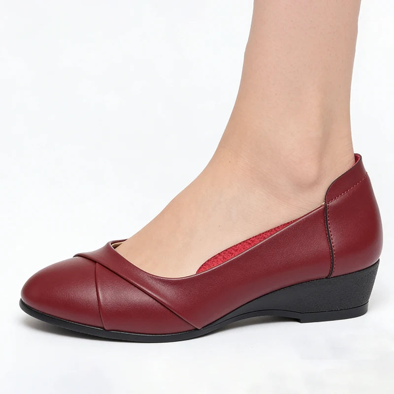CINESSD 2023 Autumn Women Flat Shoes Leather Comfortable Bottom Big Zpaxo