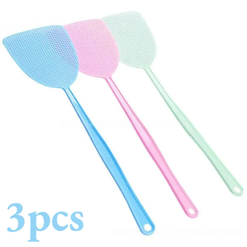 1 Effective Plastic Fly Swatter Lightweight Easy Use Home Kitchen Zpaxo 3pcs