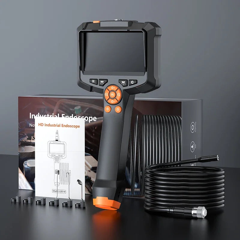 Industrial Endoscope, 4.3-Inch IPS Screen, IP67 Waterproof, HD 1080P, 8mm Lens, Pipe Sewer Inspection Camera for Car Use Zpaxo
