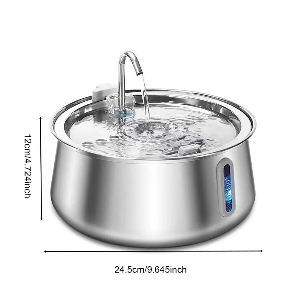 Cat Fountain Stainless Steel Pet Water Feeder 4L Large Capacity Automatic Pet Water Dispenser Multi-layer Filtration Water Bowl Zpaxo