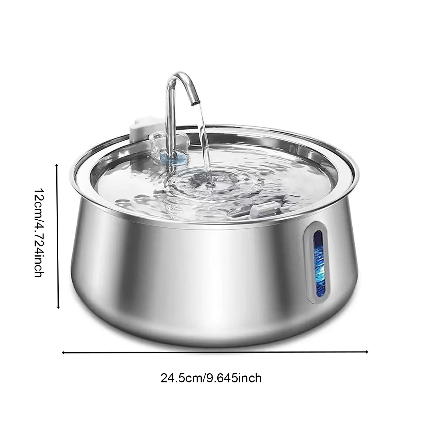 Cat Fountain Stainless Steel Pet Water Feeder 4L Large Capacity Automatic Pet Water Dispenser Multi-layer Filtration Water Bowl Zpaxo