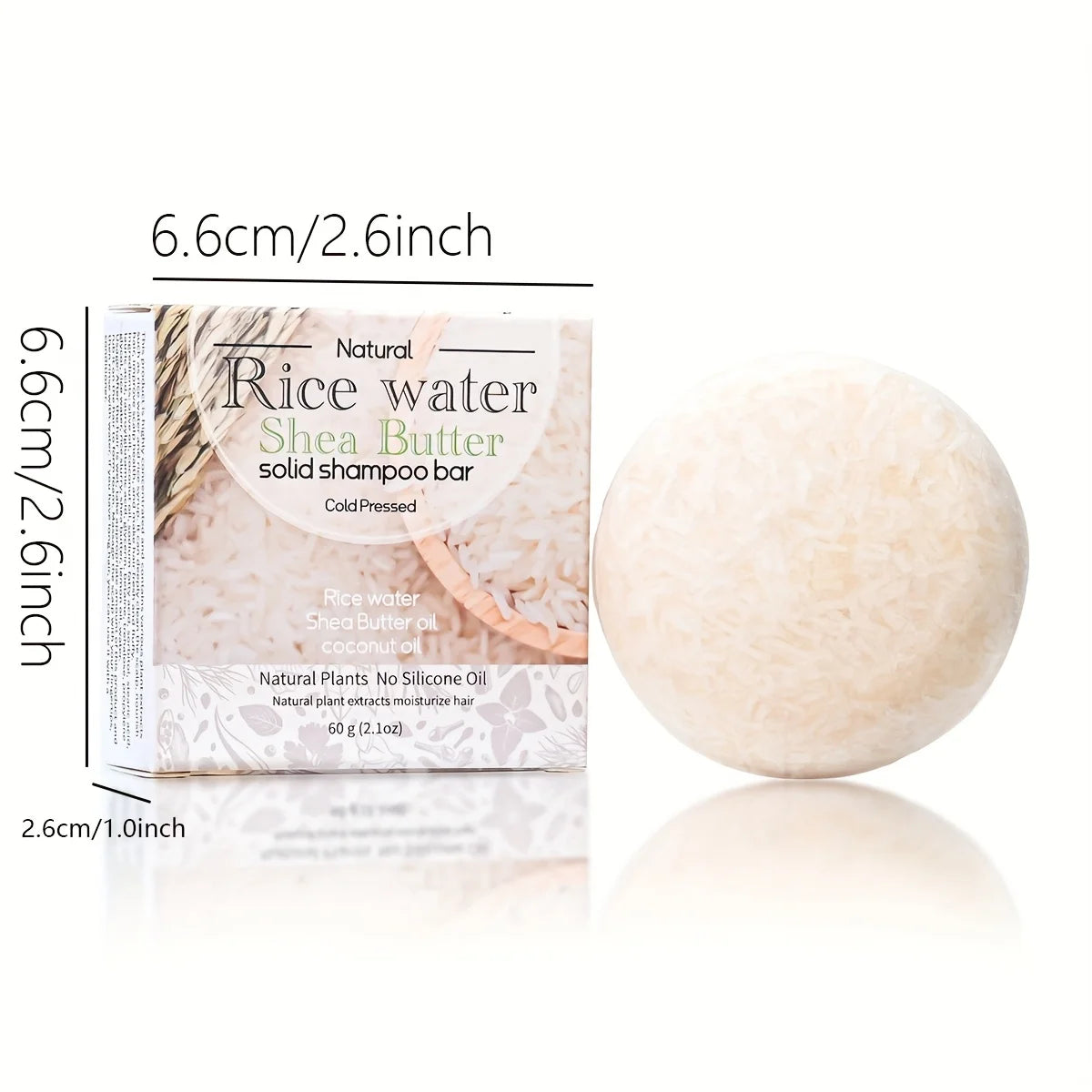 12-Pack Rice & Shea Butter Solid Shampoo Bars – Deep Cleanse Solid Shampoo Bar Zpaxo