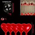 Transparent Bubble Red Heart Balloon Bundle Wedding Valentine's Heavy