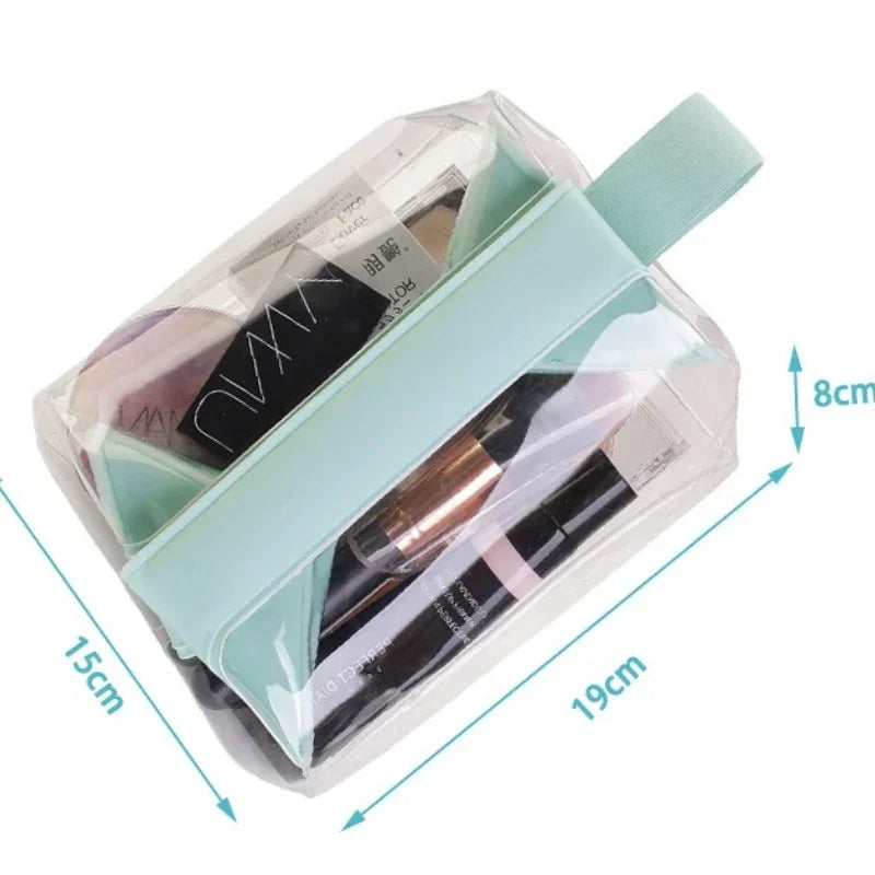 Hot Travel Portable Bag with Magnetic Closure, Transparent Magnetic Suction Storage, Durable and Leak Proof Makeup Bag Zpaxo