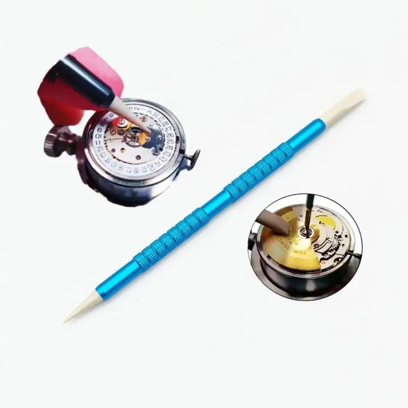 1Pcs Watchmaker Watch Repair Tool Peek Stick With Auxiliary Movement Core Clamp Watch Dial Cleaning Pen Zpaxo