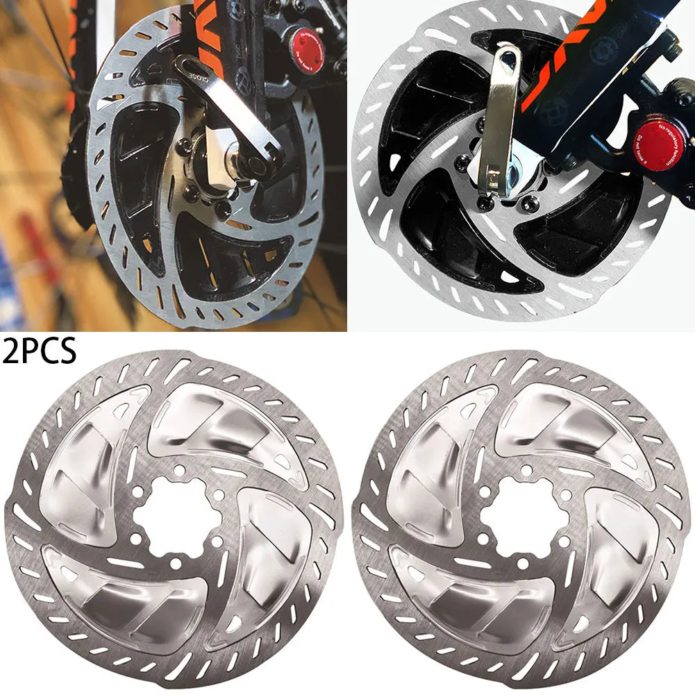 MTB Road Bike Radiator Cooling Fins Disc Brake Rotors Bolts Silver Zpaxo