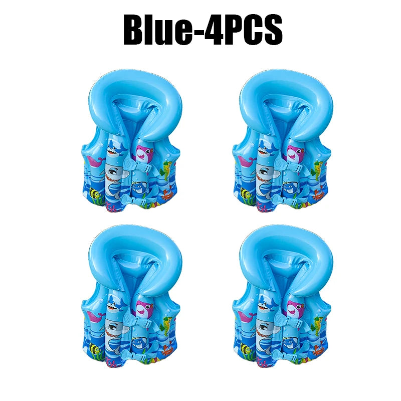 Infant Kids Inflatable Swimsuit Arm Rings Thickened Buoyancy Aid Vest