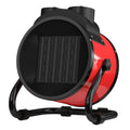 Electric Heating Fan 2000W Portable Space Heater Adjustable Thermostat 2 Heat Settings + Fan Mode Overheat & Tip-Over Protection Zpaxo Red EU