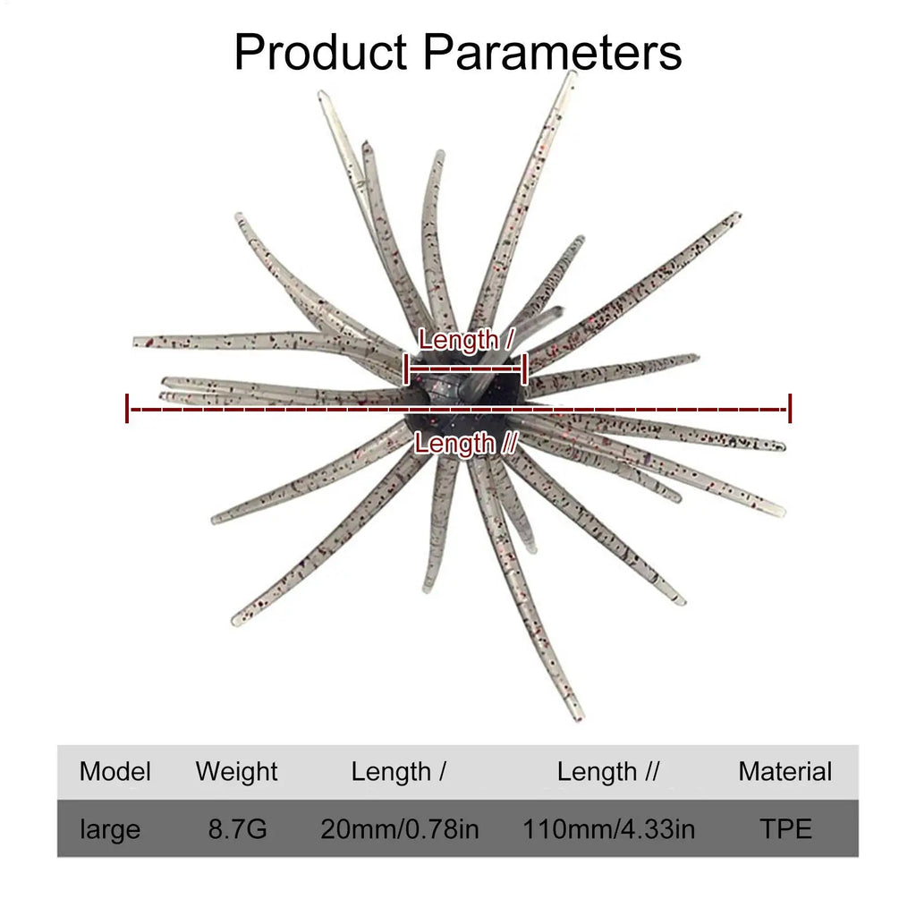Fishing Lures Realistic Beginner Friendly Soft Floating Simulation Sea Urchin Bait for Fresh Water Saltwater Lake River Sea Zpaxo