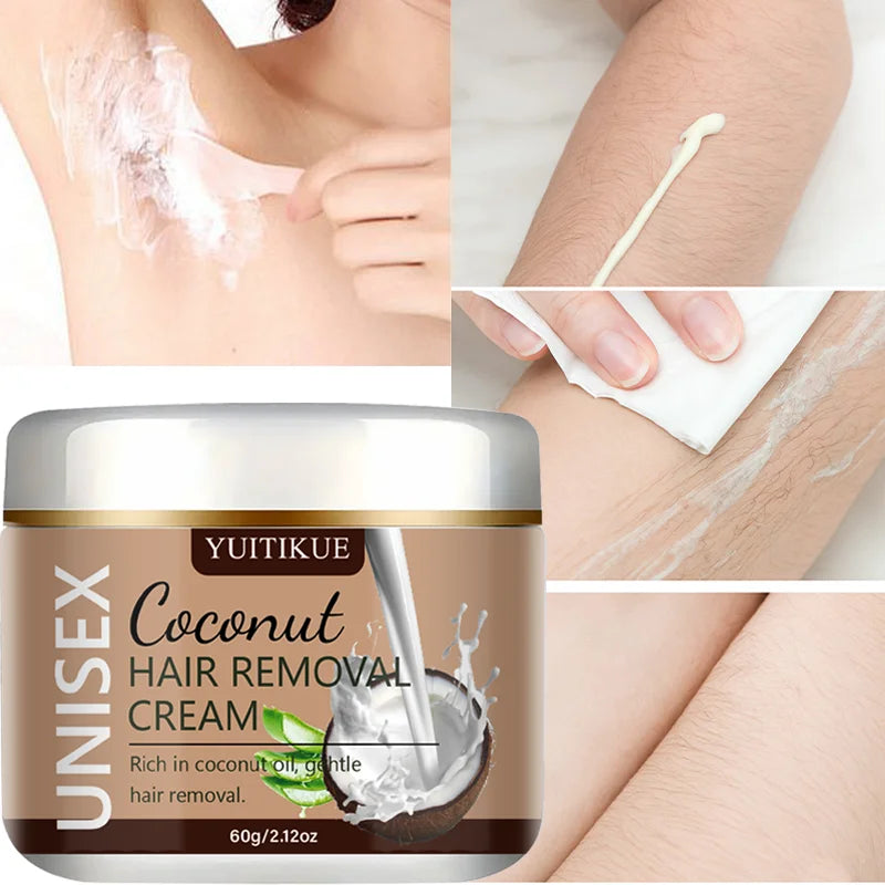 YUITIKUE Coconut Hair Removal Cream – Unisex, 60g Hair Removal Cream Zpaxo Default Title