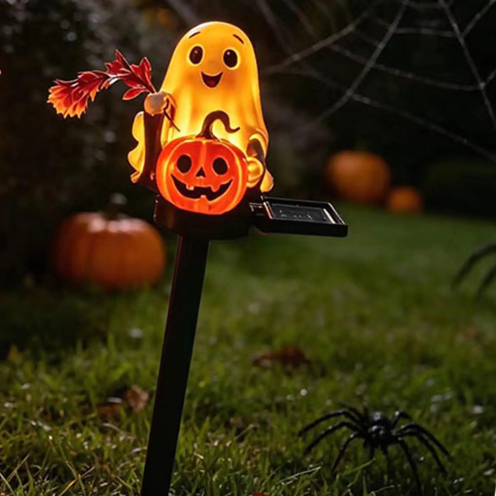 Halloween Solar Lights Spooky Weatherproof Outdoor Decoration Ghost