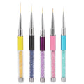 Ultra Fine Tip Nail Art Liner Brushes Precision Detailing Durable Zpaxo Ivory