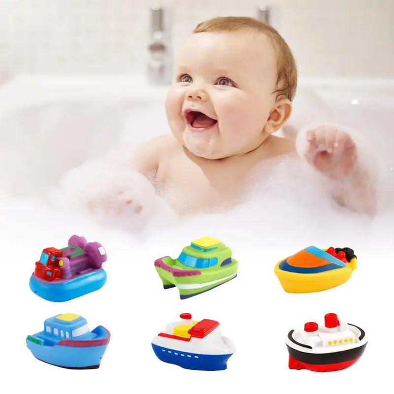 Boats For Bathtub Water Pool Toys Set Of 6 Toddler Bathing Playing Supplies For Boys Girls Swimming Pool Entertainment Tool Zpaxo