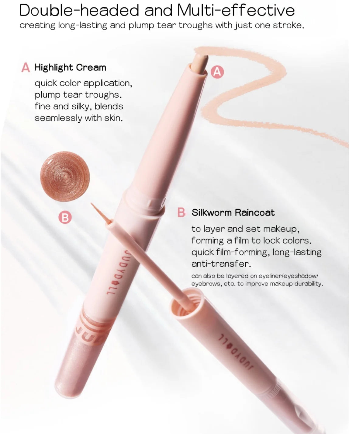 JUDYDOLL Dual-end Undereye Pen Shadow Highlighter Matte Nature 100 Zpaxo