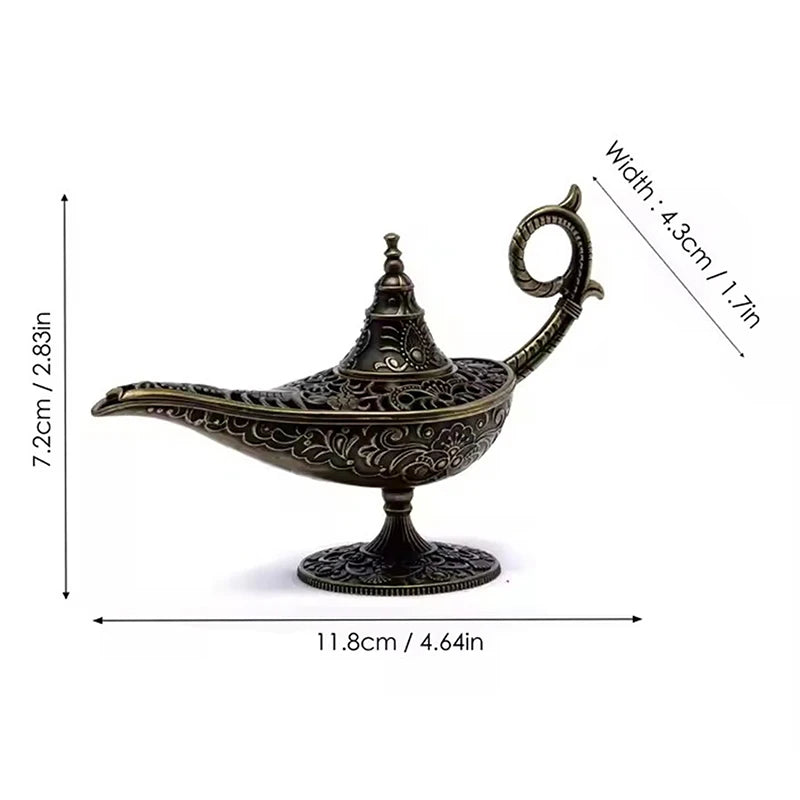 Antique Lamp Metal Incense Burner Scented Unscented Candle Holder Zpaxo 1PCS