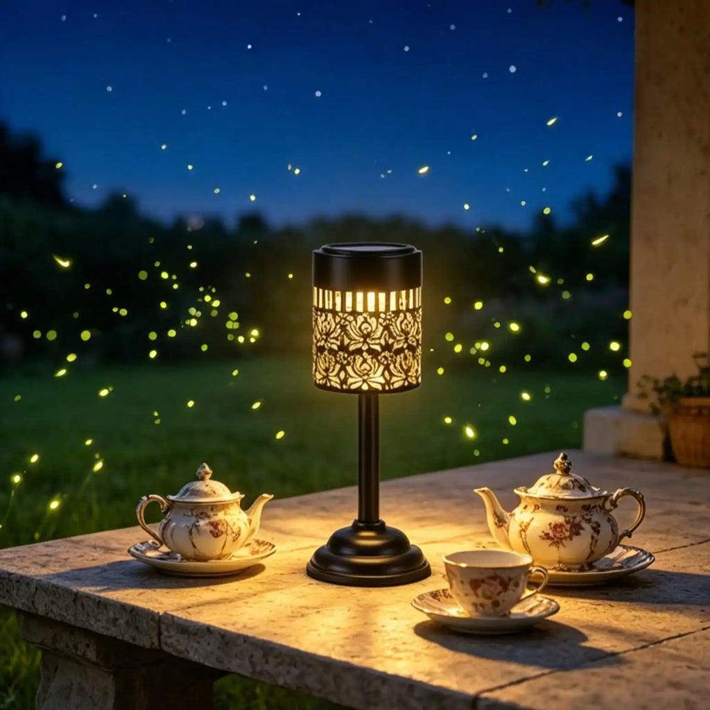 This Solar-powered Peony Projection Light LED Outdoor Garden