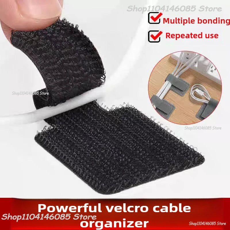 Reusable Cable Ties Self-adhesive Power Cord Holder Adjustable