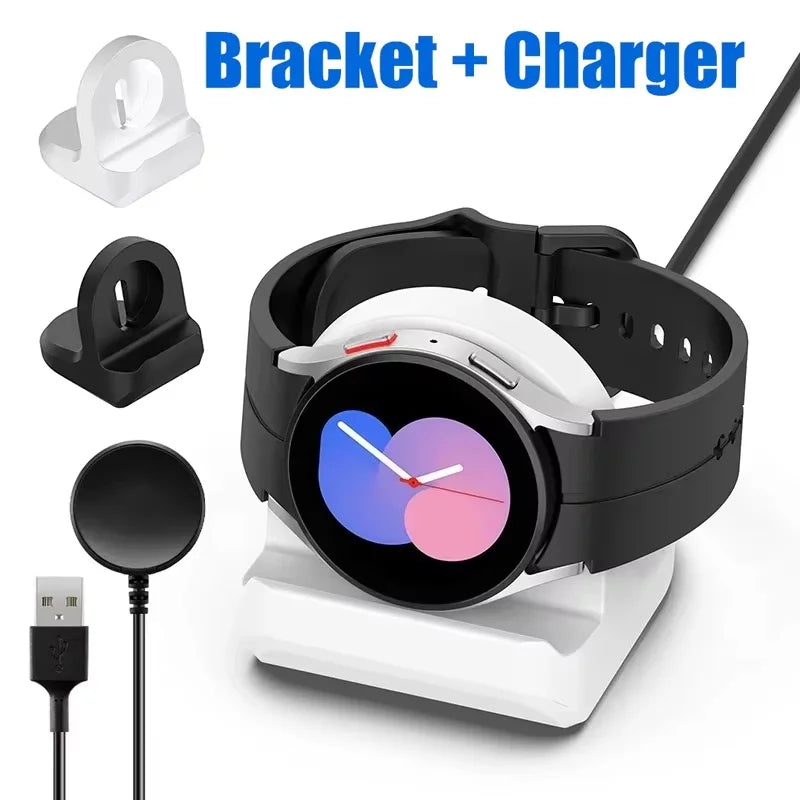 Wireless Watch Charger Stand Protective Cover For Samsung Galaxy Watch 4 3 Active 2 Desktop Charging Base Holder For Home Office Zpaxo