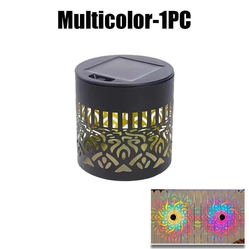Solar Powered Mandala Sunflower Wall Light Outdoor Garden Decorative