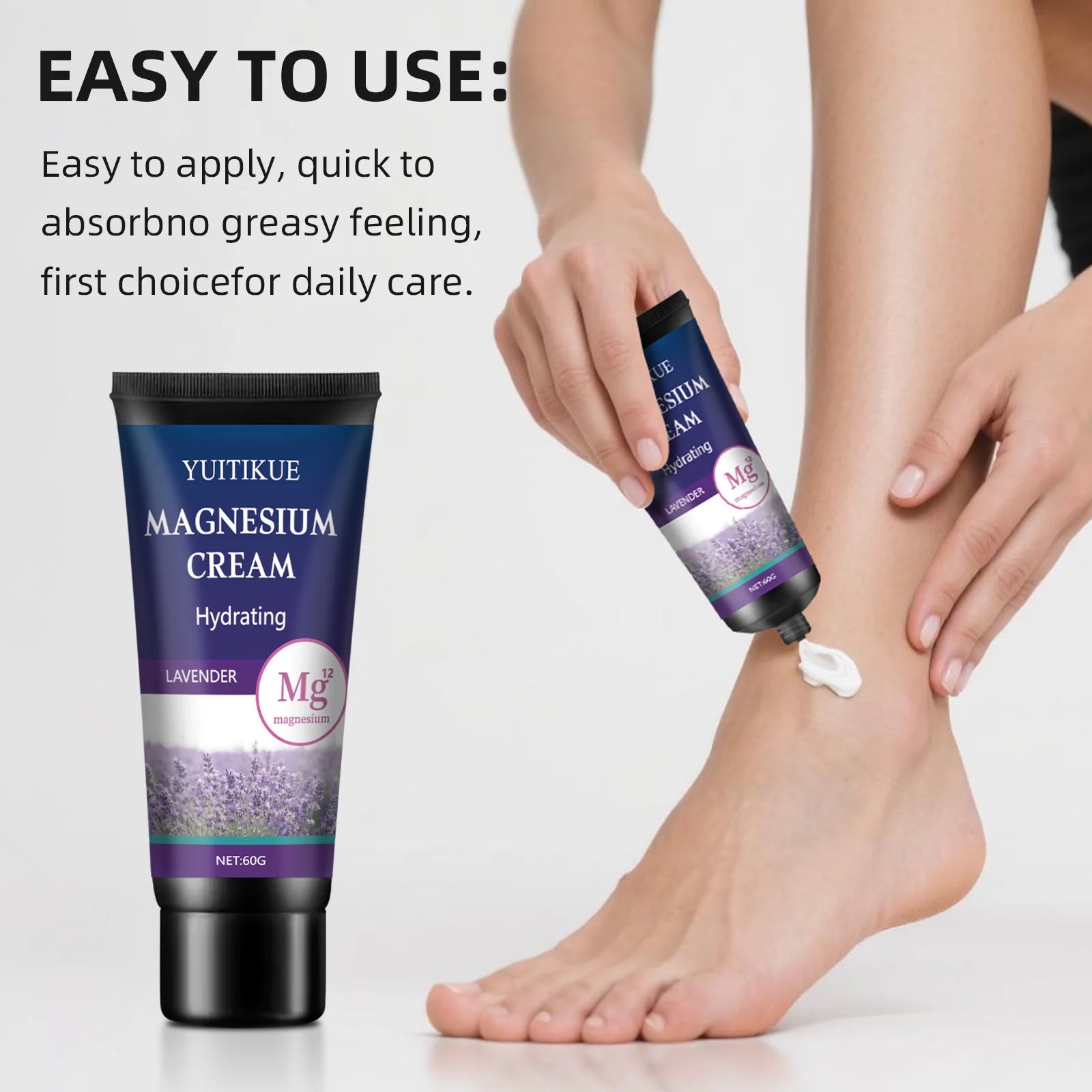 YUITIKUE Magnesium Cream 60g | Joint & Muscle Relief, Lavender Magnesium Body Cream Zpaxo