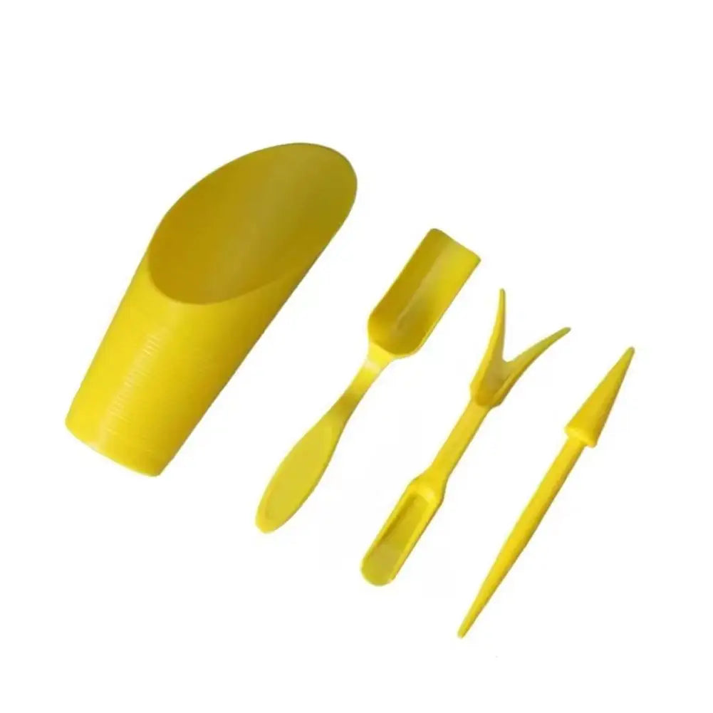 4-Piece Mini Garden Tool Set for Succulents & Potted Plants Mini Garden Tool Set Zpaxo yellow