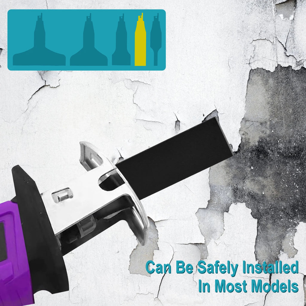 2/4/5Pcs Reciprocating Saw Scraper Set Sturdy Blade Shovel Cleaning Scraping Tool High Carbon Steel Electric Removal Wall Putty Zpaxo