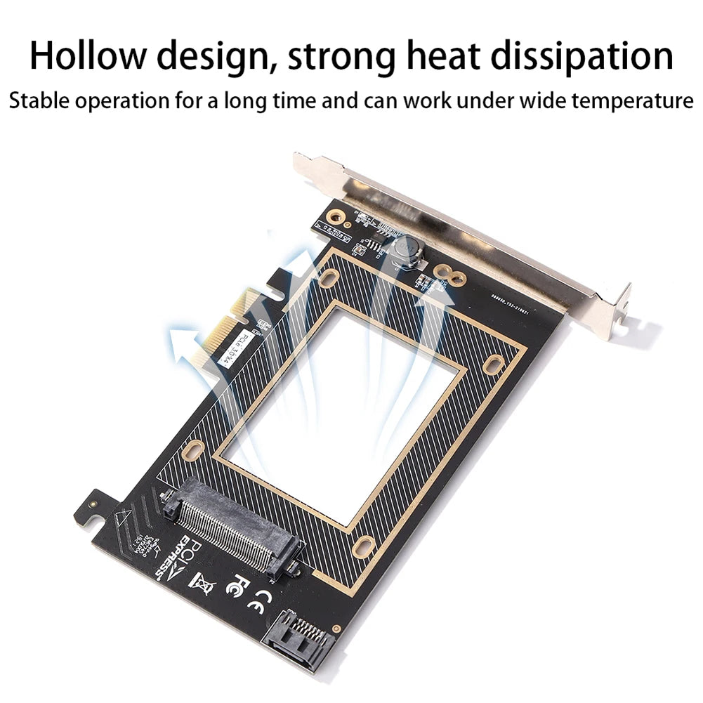 U.2 U2 SSD to PCI-e Adapter SFF8639 SFF 8639 SFF-8639 to PCIe PCI Express Converter Controller Expansion Card Add On Cards Zpaxo