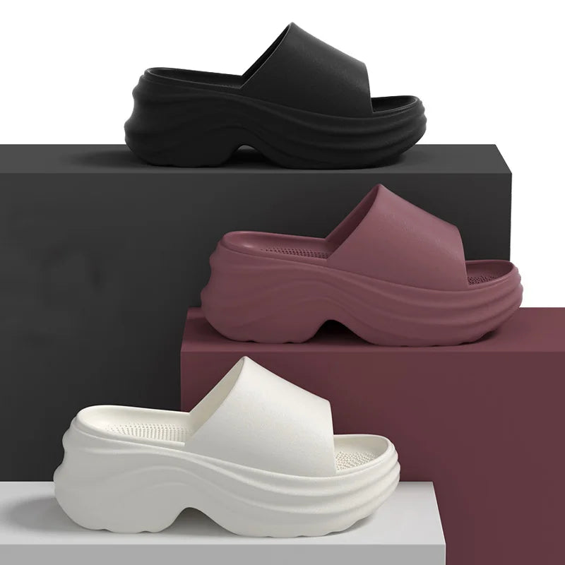 Women's EVA Platform Slippers Women Thick Sole Non Slip Beach Slides